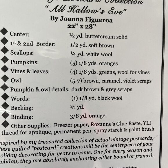 Fig Tree Quilts Happy Halloween Holiday 501 Wall Hanging Sewing Pattern - Picture 6 of 6